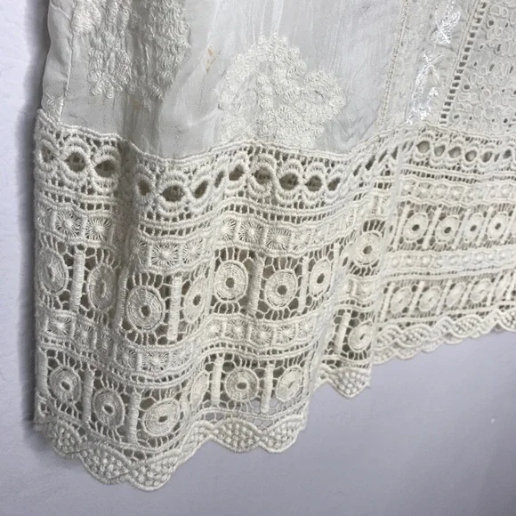 Johnny Was rayon embroidered crochet tunic - Picture 10 of 16